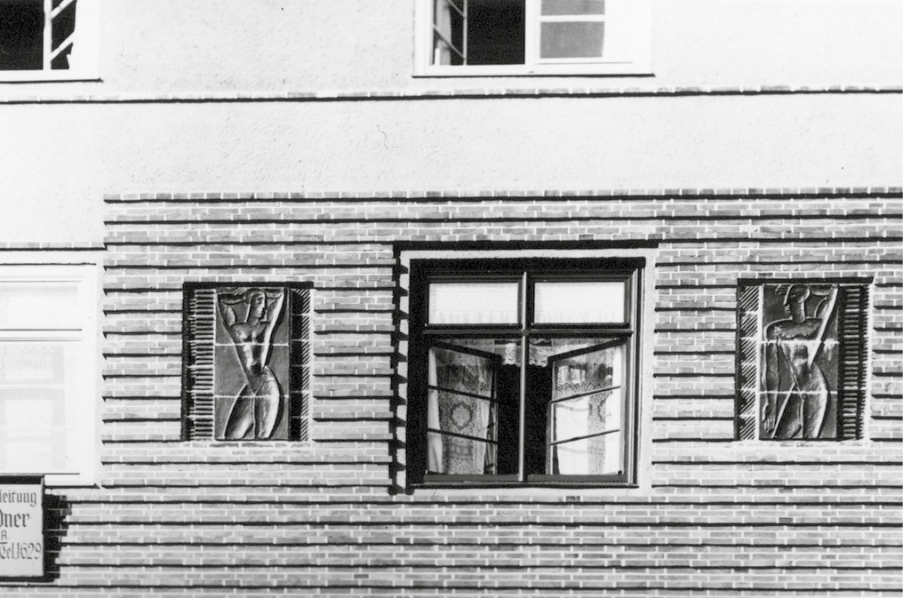 Façade reliefs on a residential row