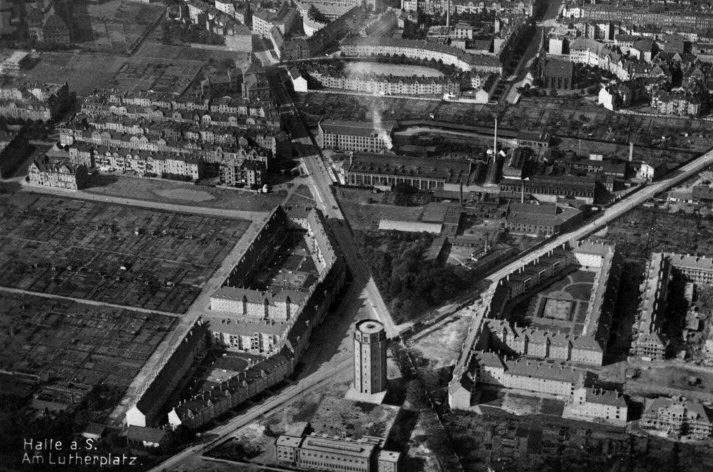 Lutherplatz estate with Wasserturm Süd